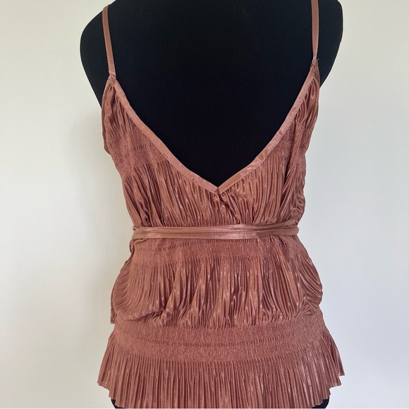 Deadstock Zara pink pleated cami top blouse. NWOT. Size Small. - Picture 7 of 16
